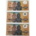 AUSTRALIA 1988 . TEN 10 DOLLAR BANKNOTES . FRASER/JOHNSTON . CONSECUTIVE TRIO . LAST PREFIX AB33